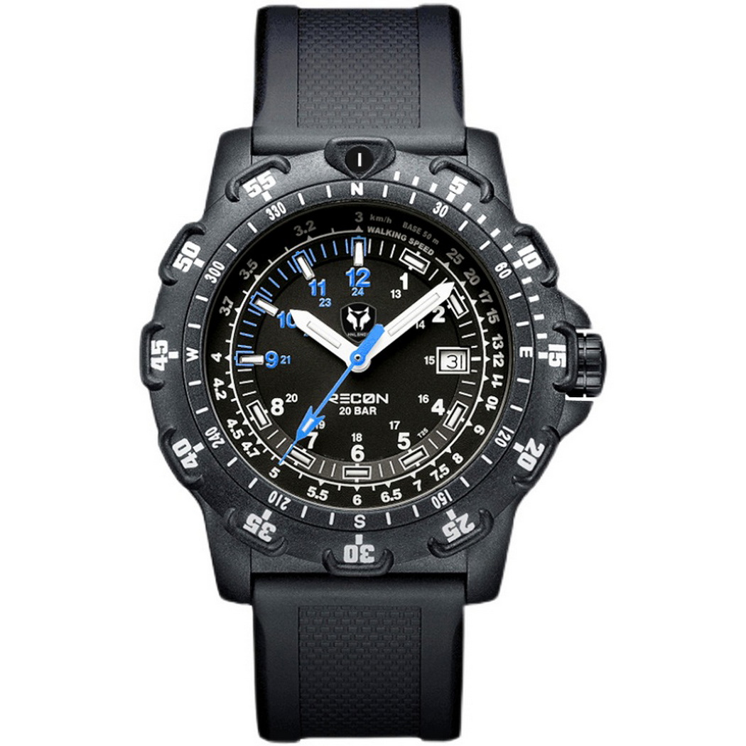 Rubber Strap Diver - Hnlgnox Мужские часы-пилот Спортивные часы Военные