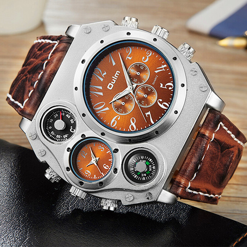 Новая модель OULM часы мужские – обзор и цена Leather Watch Band Men